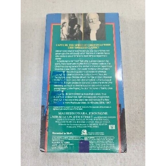 Original Factory Sealed  MIRACLE On  34TH Street VHS 1947 Christmas Movie Mint! - Picture 3 of 6